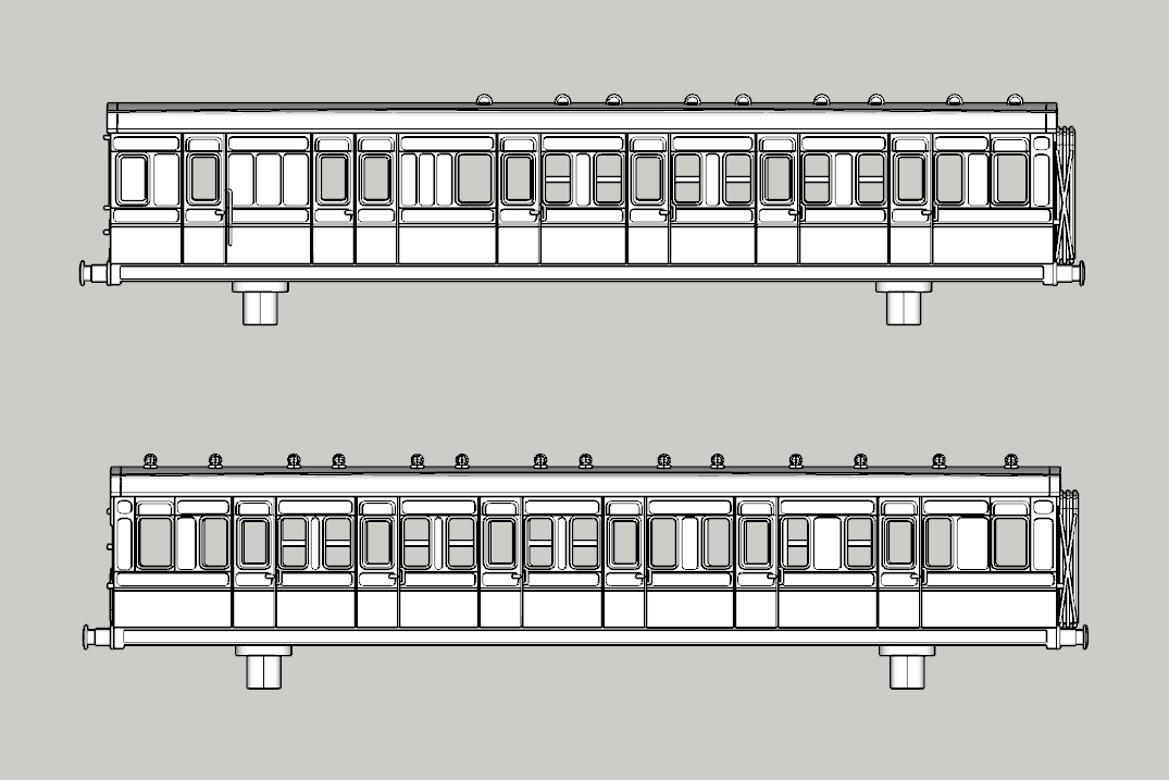 (image for) LSWR Emigrant Pull Push Coach Bundle - Set 738
